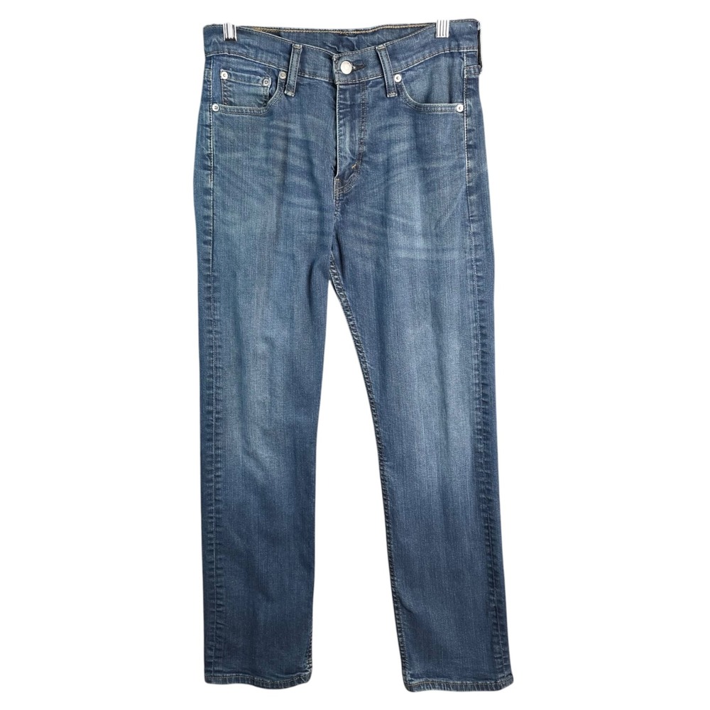 Levis 513 Slim Straight Jeans Mens 30x30 Blue Medium Wash Denim 08513-0200
